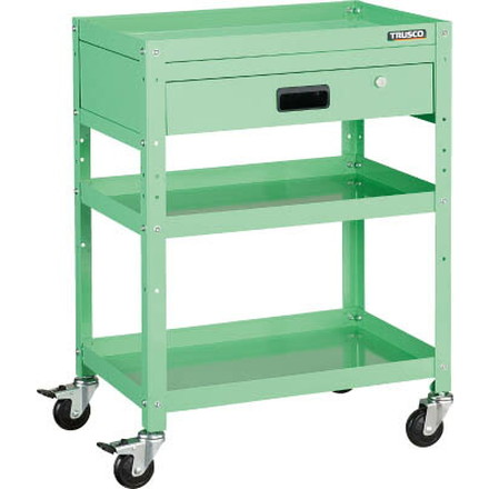 ＴＲＵＳＣＯ ラビットワゴン 600Ｘ400 引出1段付 ＹＧ色【RBW-863V YG】(ツールワゴン・ボルト式ワゴン)