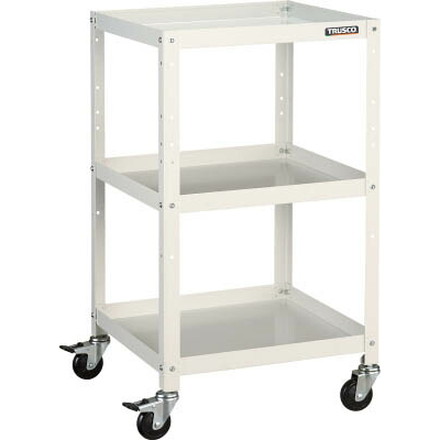 ＴＲＵＳＣＯ ラビットワゴン 500Ｘ500 ゴム車輪 Ｗ色【RBW-953 W】(ツールワゴン・ボルト式ワゴン)