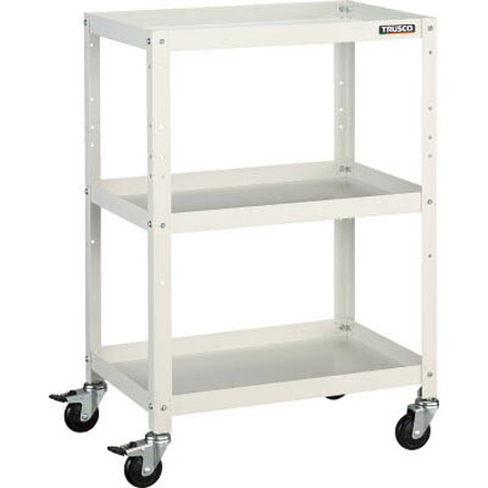 ＴＲＵＳＣＯ ラビットワゴン 600Ｘ400 ゴム車輪 Ｗ色【RBW-963 W】(ツールワゴン・ボルト式ワゴン)