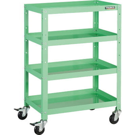 ＴＲＵＳＣＯ ラビットワゴン 600Ｘ400 ゴム車輪 ＹＧ色【RBW-964 YG】(ツールワゴン・ボルト式ワゴン)