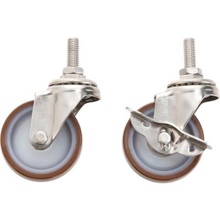 ＴＲＵＳＣＯ クリーンラビット Φ75ナイロンウレタン車輪セット ＳＵＳ金具【CRB-SU75SET】(ツールワゴン・ステンレス製ワゴン)