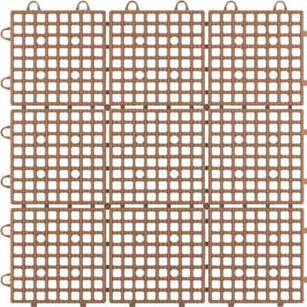 ワタナベ タイル システムスクエアー 30×30ｃｍ ブラウン【SQ-303】(床材用品・スノコ)