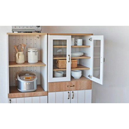 日本製 キッチンキャビネット カリーナ 食器棚 キャビネット キッチン収納 キッチン 食器 キッチンラック ラック