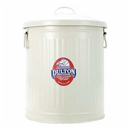 DULTON ゴミ箱 ガベージカン ダストボックス 24L ふた付き アイボリー アンティーク