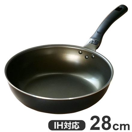 スタンディ いため鍋 28cm IH対応 PFOAフリー 1年保証 深型フライパン 深型 炒め ガス火対応 IH 軽量 アルミフライパン ふっ素加工 焦げ付かない こびりつかない スピンコート