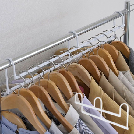 アップハンガー ハンガー 衣類収納 幅50cm 2本組 日本製 収納 収納力アップ 段違い クローゼット 大容量 省スペース スぺパ 小物 バッグ コート 整理 衣替え ホワイト