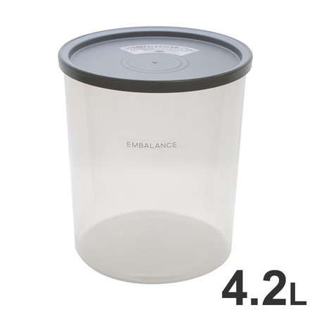 EMBALANCE エンバランス 保存容器 4.2L フードコンテナ コンテナ 保存 容器 鮮度保持 持ち手付き 広口 洗いやすい 混ぜやすい 梅酒 梅シロップ ぬか床 味噌 梅干し 発酵食品作り
