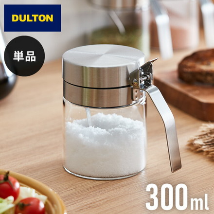 DULTON ダルトン スパイスジャー ウィズ スプーン 300ml 調味料入れ 調味料ポット スプーン付き ガラス ステンレス 保存容器