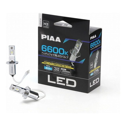 ピア ヘッド&フォグ用 コントローラーレス LEDバルブ 2個入り 6600K 12V用 H3/H3a LEH214