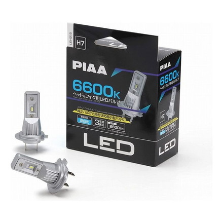 ピア ヘッド&フォグ用 コントローラーレス LEDバルブ 2個入り 6600K 12V用 H7 LEH215
