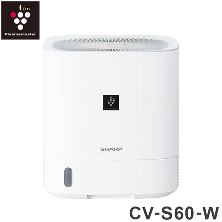 除湿機 シャープ SHARP CV-S60-W ホワイト 白 デシカント式 プラズマクラスター デシカント式衣類乾燥除湿機