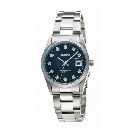 オレオール AUREOLE SW-591M-G ダークブルー 腕時計 時計