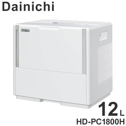 ダイニチ Dainichi 気化ハイブリッド式加湿器 HD-PC1800H 12L コンパクト エコ 省エネ 湿度設定 湿度表示 タイマー チャイルドロック 給水サイン 抗菌 ハンドル 持ち手