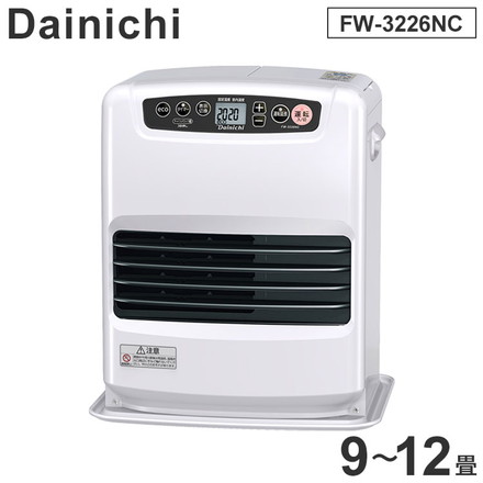 ダイニチ Dainichi 家庭用石油ファンヒーター FW-3226NC 5L 9~12畳 スピード着火 消臭 自動消火 タイマー チャイルドロック 異物混入防止 おまかせ 給油汚れんキャップ付き 日本製