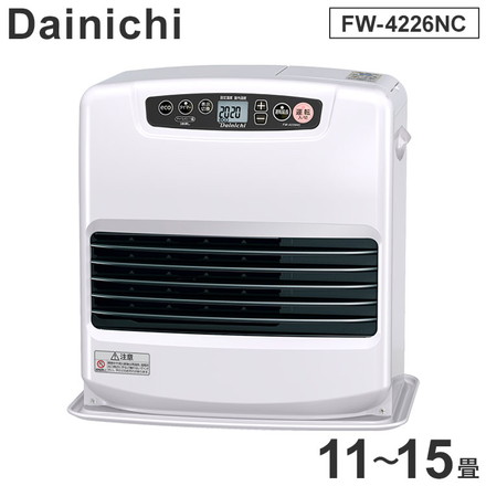 ダイニチ Dainichi 家庭用石油ファンヒーター FW-4226NC 5L 11~15畳 スピード着火 消臭 自動消火 タイマー チャイルドロック 異物混入防止 おまかせ 給油汚れんキャップ付き 日本製