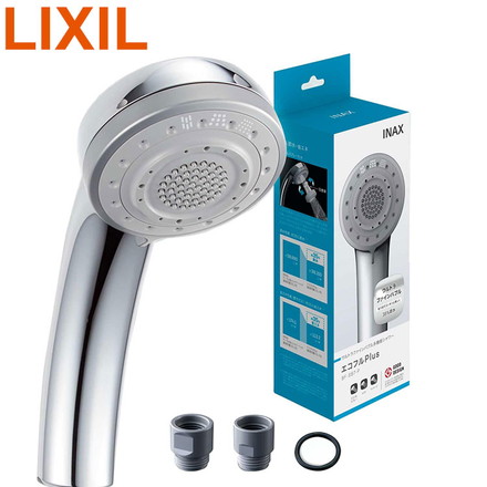リクシル エコフルPlus 多機能シャワーヘッド 節水 シルクミスト パワーマッサージ アクアスプレー 皮脂 大粒 簡単操作 LIXIL PK-BF-SH1