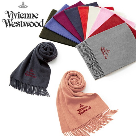 マフラー Vivienne Westwood ヴィヴィアン 2025年モデル ウール100% 25-81030007-W00Q7-AAB レディース メンズ ヴィヴィアンウエストウッド WHITE