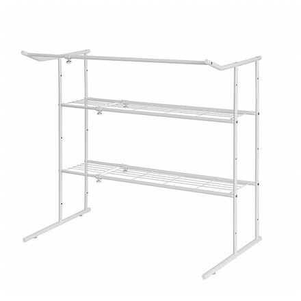 押入れ伸縮ハンガーシェルフ 白 OHW-40 平安伸銅工業