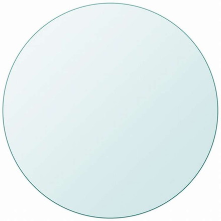 vidaXL テーブルトップ 強化ガラス 円型 500mm家具 テーブル用品 テーブルトップ
