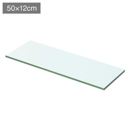 vidaXL 棚板 ガラス製 透明 50x12cm家具棚壁面収納棚・壁面ラック