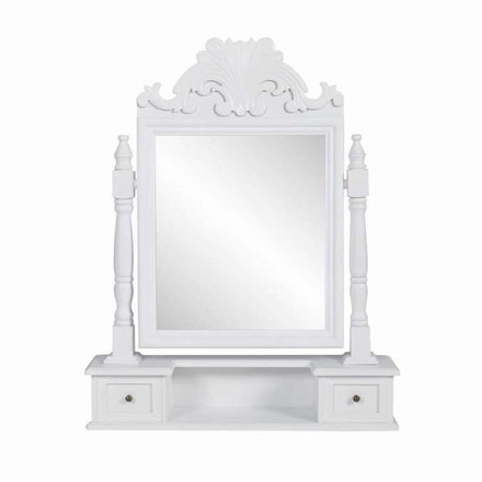 vidaXL 化粧台 長方形スイングミラー付き MDF製 家具 キャビネット&収納 洗面・化粧台ユニット