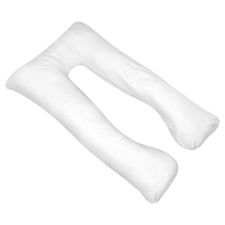 vidaXL マタニティ抱き枕 90×145cm ホワイト リネン ベッド ベッド