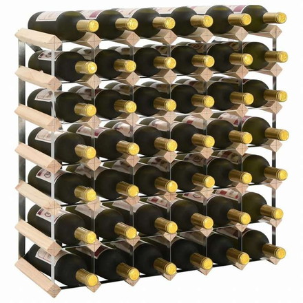 vidaXL ワインラック ボトル42本 無垢のパインウッド家具 キャビネット&収納 ワインラック