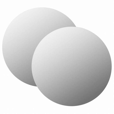 vidaXL ウォールミラー 2点セット 50cm 丸型 ガラス製ホーム&ガーデン デコレーション 鏡