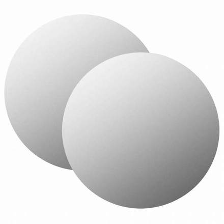 vidaXL ウォールミラー 2点 70cm 丸型 ガラス製 (245705x2)ホーム&ガーデン デコレーション