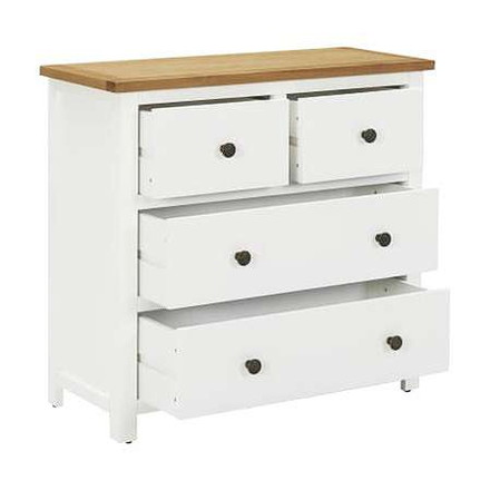 vidaXL 引き出し付きチェスト 80x35x75cm オーク無垢材家具 キャビネット&収納 ドレッサー