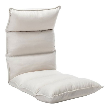 vidaXL 折りたたみ式 フロアチェア クリーム 布製 家具 チェア 床椅子