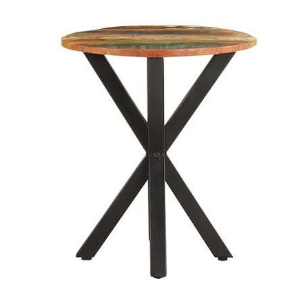 vidaXL サイドテーブル 48x48x56cm 再生無垢材家具 テーブル アクセントテーブル エンドテーブル