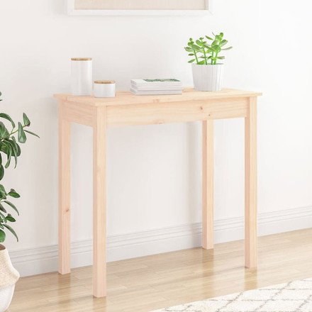 vidaXL コンソールテーブル 80x40x75 cm パイン無垢材家具テーブルアクセントテーブルエンドテーブル