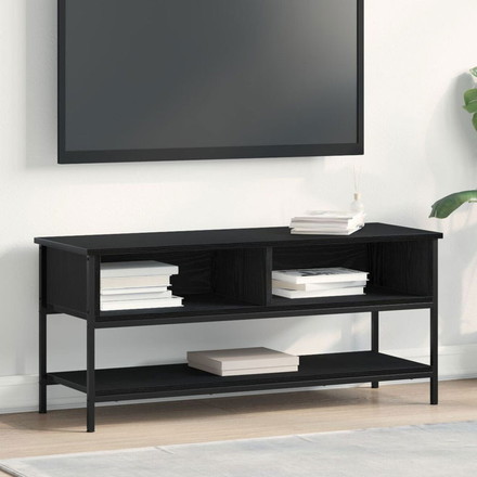 vidaXL TVキャビネット ブラックオーク 100×35×45cm エンジニアリングウッド スチール 家具