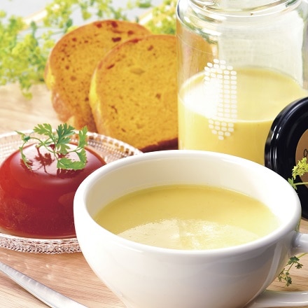 岡本農園 スイートコーンスープ6袋 トマトゼリーセット3個セット