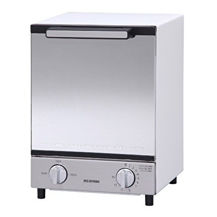 アイリスオーヤマ ミラーオーブントースター縦型 MOT012 ホワイト