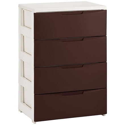 アイリスオーヤマ カラーコーディネートチェスト レギュラー 4段 COD-554 ホワイト×ブラウン