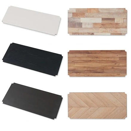 アイリスオーヤマ カラーメタルラック用 ウッドボード 75cm幅 CMBT-75 ブラック