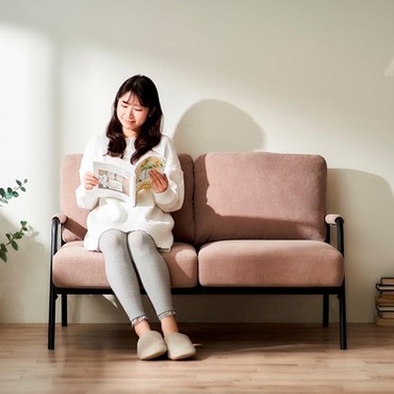 アイリスオーヤマ 2人掛けコーデュロイソファ SFCS-120 グレージュ