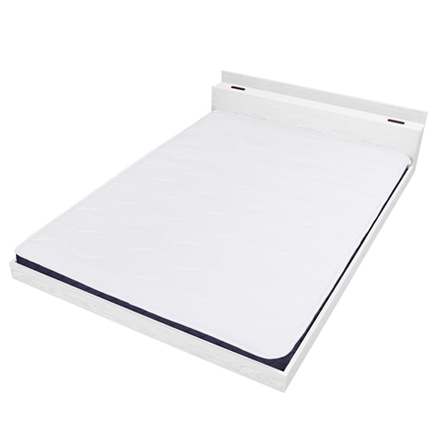 アイリスオーヤマ 〈マットレスセット〉フロアベッド ダブル SBM-D ホワイト