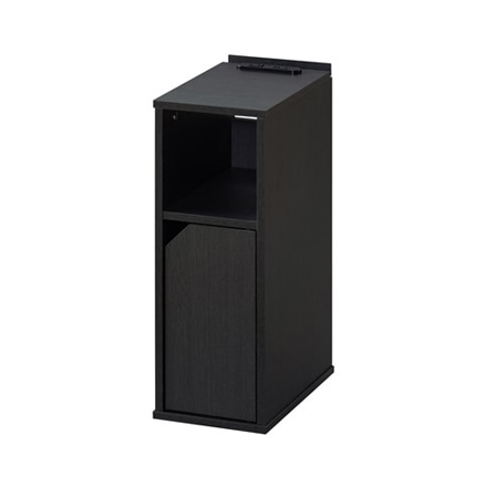 アイリスオーヤマ ナイトテーブル扉付き NTB-180T ブラック