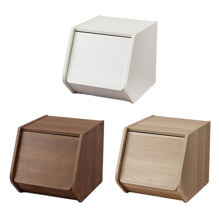 アイリスオーヤマ スタックボックス 扉付き STB-300D 2個セット オフホワイト