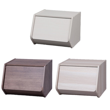 アイリスオーヤマ スタックボックス 扉付き STB-400D 2個セット オフホワイト