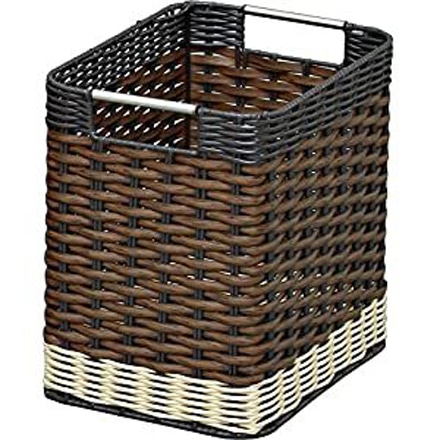 アイリスオーヤマ ウッディバスケット 小型 IMK-27 ブラウン