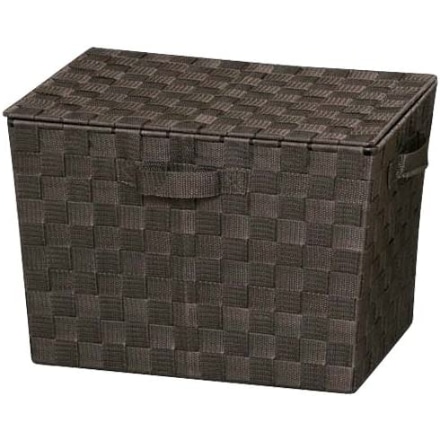 アイリスオーヤマ カラーバスケット 深型 フタ付 CBK-38DT ブラウン