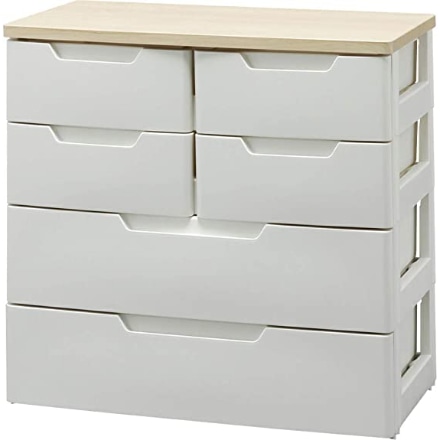 アイリスオーヤマ マルチユースチェスト 4段 MU-7224 ホワイト/ペアー