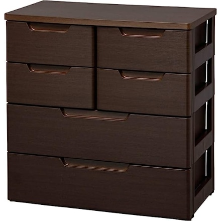 アイリスオーヤマ マルチユースチェスト 4段 MU-7224 木目ブラウン