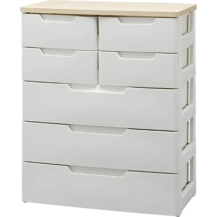 アイリスオーヤマ マルチユースチェスト 5段 MU-7234 ホワイト/ペアー