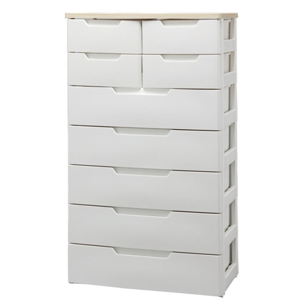 アイリスオーヤマ マルチユースチェスト 7段 MU-7254 ホワイト/ペアー