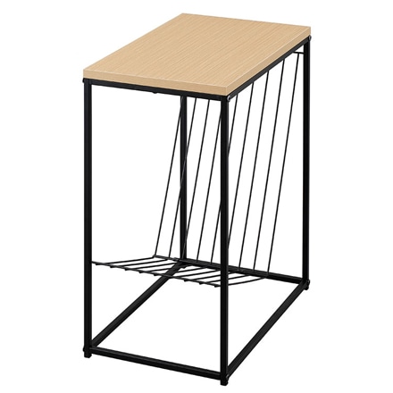 アイリスオーヤマ スチールフレームサイドテーブル SFST-247M ナチュラル